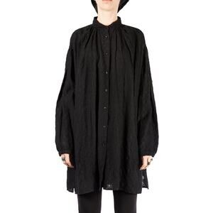 Uma Wang Tomasa Oversize Button Up Black 100% Wool Top Size S